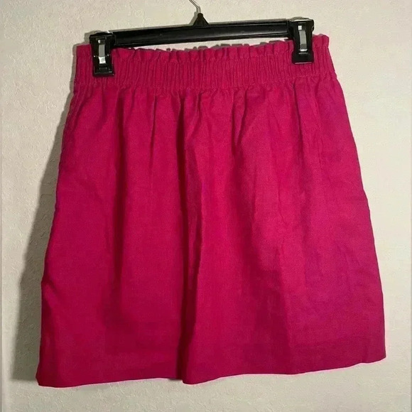 J Crew Linen Blend Pink Preppy Skirt Womens Size 2 - Picture 4 of 7